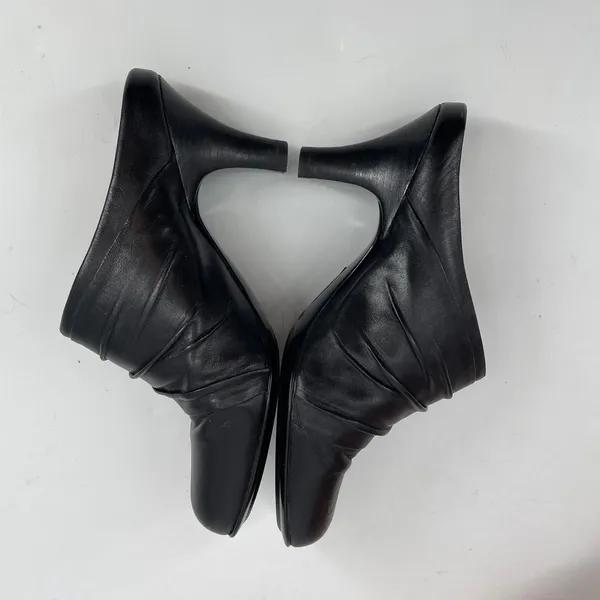 Sofft Black Leather‎ Heeled Mules Size 9M Dressy Slip On Heels Comfort - Image 7