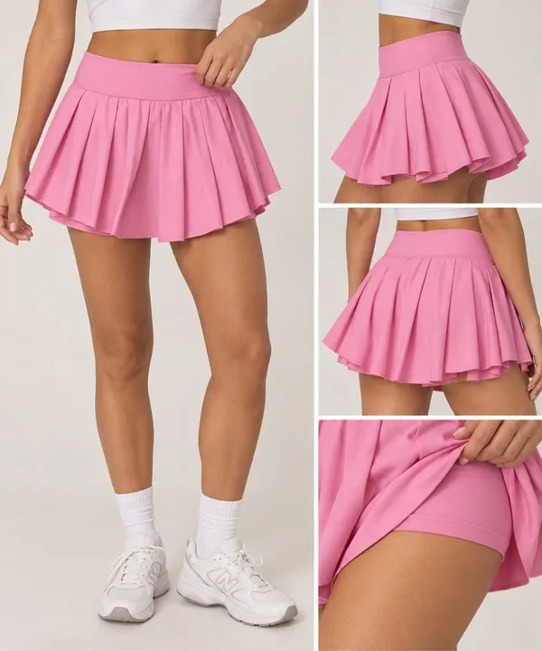 OFFLINE by Aerie Real Me Pink Pleated Tennis Skirt Skort XS - Image 2