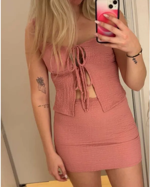 summer matching set Pink - Image 2