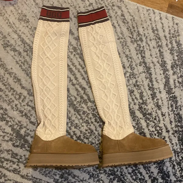 UGG Classic Sweater Letter Boots size 10 - Image 3