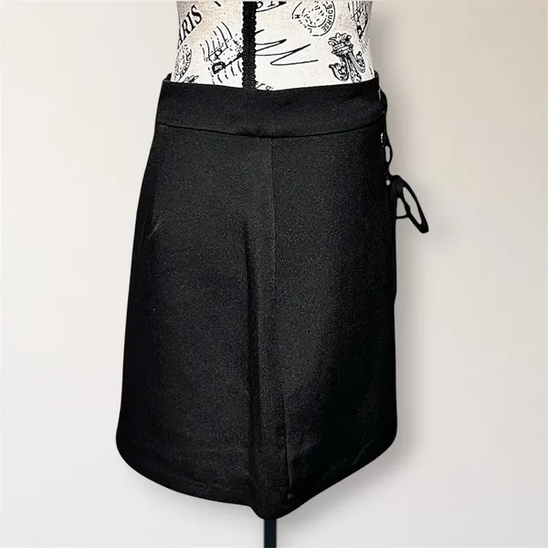 English Factory XS Black Lace Up Corset High Waist Skort Y2K Whimsigoth Witchy‎ - Image 6