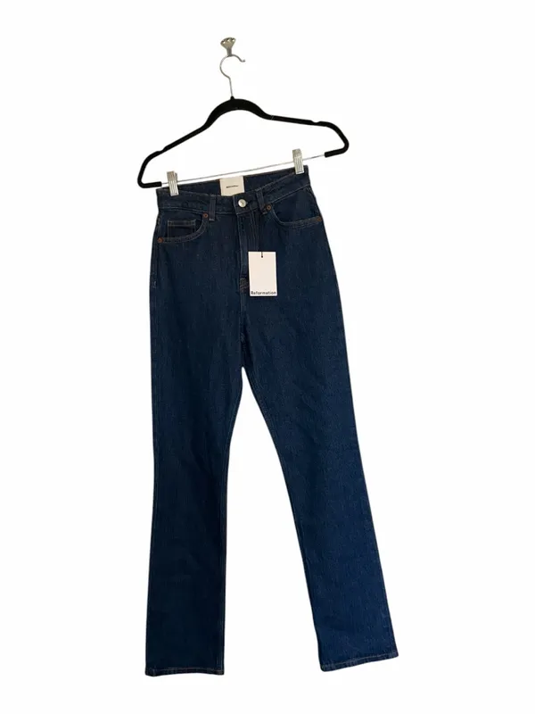 NWT Reformation Jax Stretch High Rise Straight Leg Jeans Seneca SZ -24 - Image 6