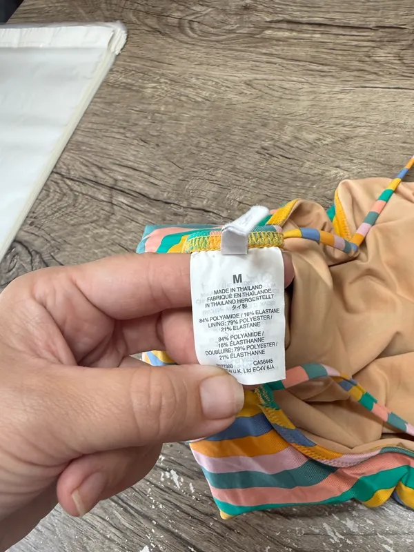 J.Crew Playa colorful striped swimsuit size medium - Image 4