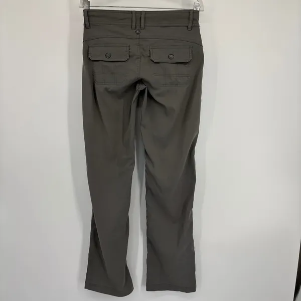 Prana Womens Size 4 Gray Convertible Hiking Pants‎ Roll Up Snap Outdoor Travel - Image 5