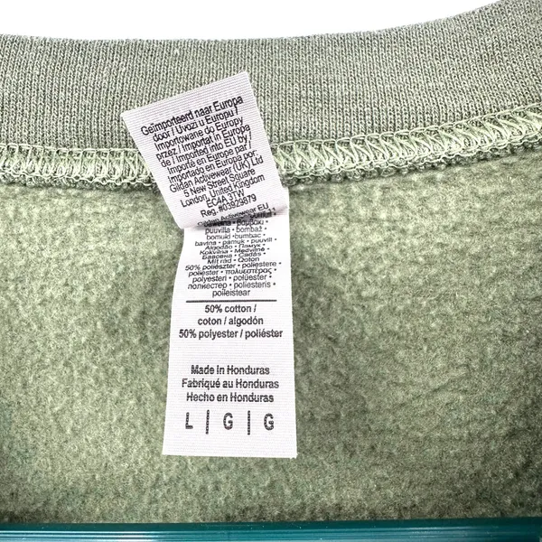 Gildan Size Large Boot Scootin Spooky Graphic Print Sweatshirt Crew Neck Green‎ - Image 4