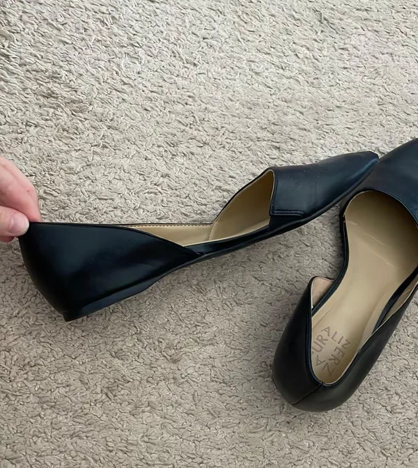 Black Formal Flats Size 8.5 - Image 2
