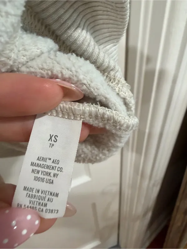 aerie women’s Pullover Hoodie in Light Beige - Image 3