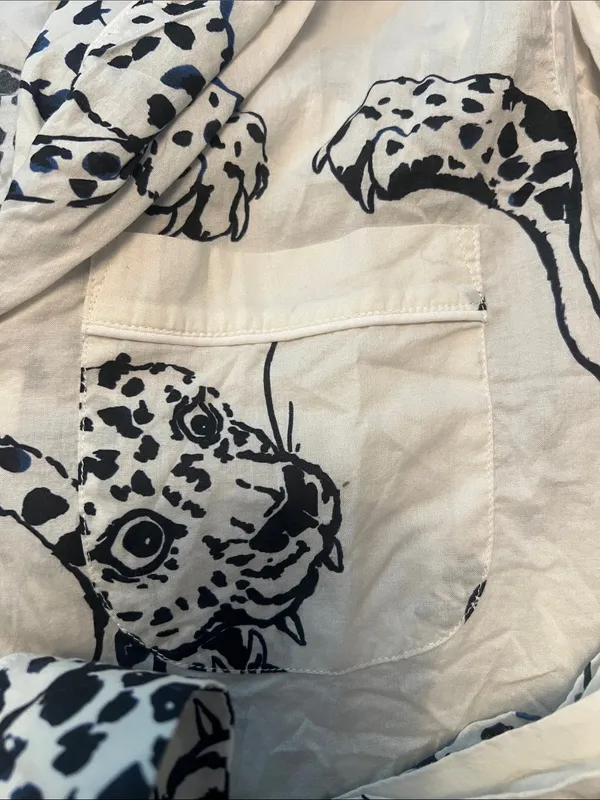 Desmond And Dempsey Black Jaguar Cotton Pajama Set - Image 8