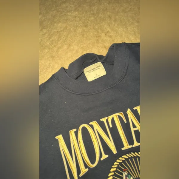 Abercrombie and Fitch Montauk embroidered crewneck $120 sold out winter casual - Image 6
