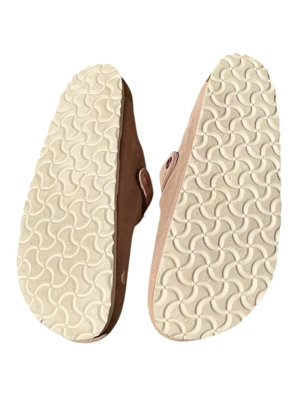 Birkenstock Boston Shearling Clogs Suede Pink Clay / Light Rose Women's 39 NWOT - Image 6