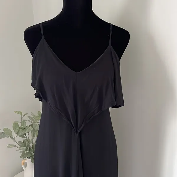 Lulu’S Black‎ Rayon Maxi Dress Size Small - Image 2