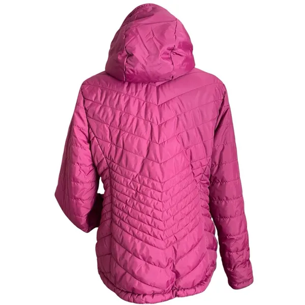 NWOT Free Country Women L Reversible Quilted Jacket Purple Minky Fleece Full Zip - Image 4