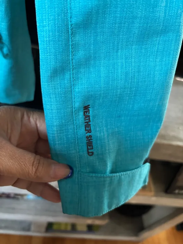 Avalanche Teal Waterproof Ski Jacket with Hood - Image 4