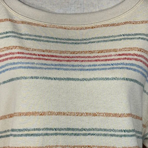 PrAna Medium Cozy Up Suncation Top Striped Long Sleeves Stretch Boat Neck Pocket - Image 6