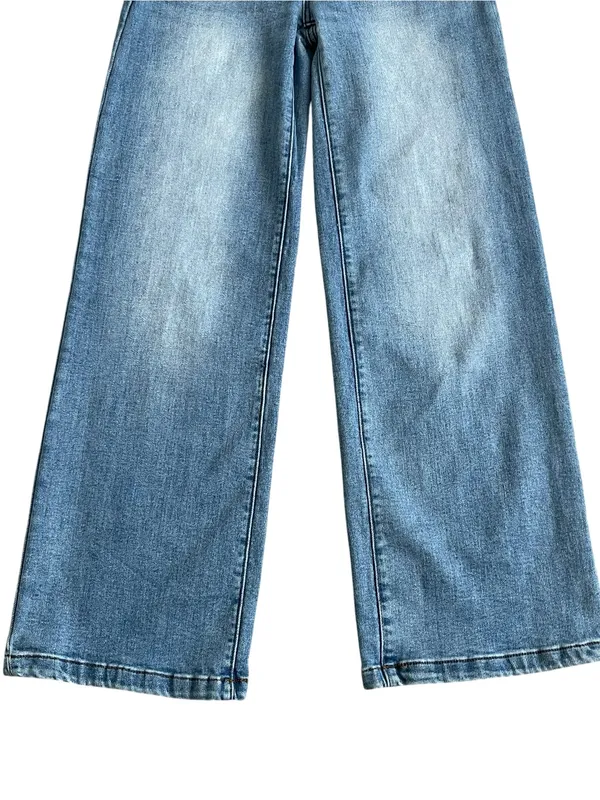 Fire & Rain High Ruse Wide Leg Jeans Women’s Size 7 Blue Denim Stretch - Image 3