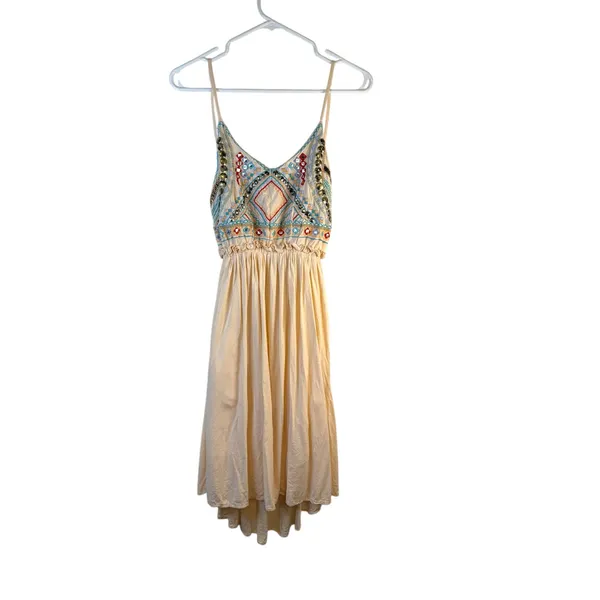 Anthropologie Raga Cotton Embellished Mini Dress - Size L - Image 2