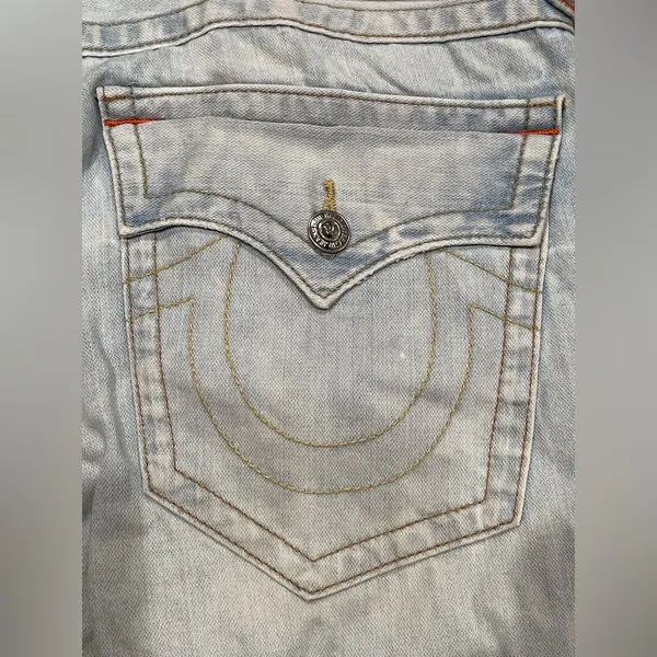 True Religion Light Blue Straight Leg Jeans - Image 14