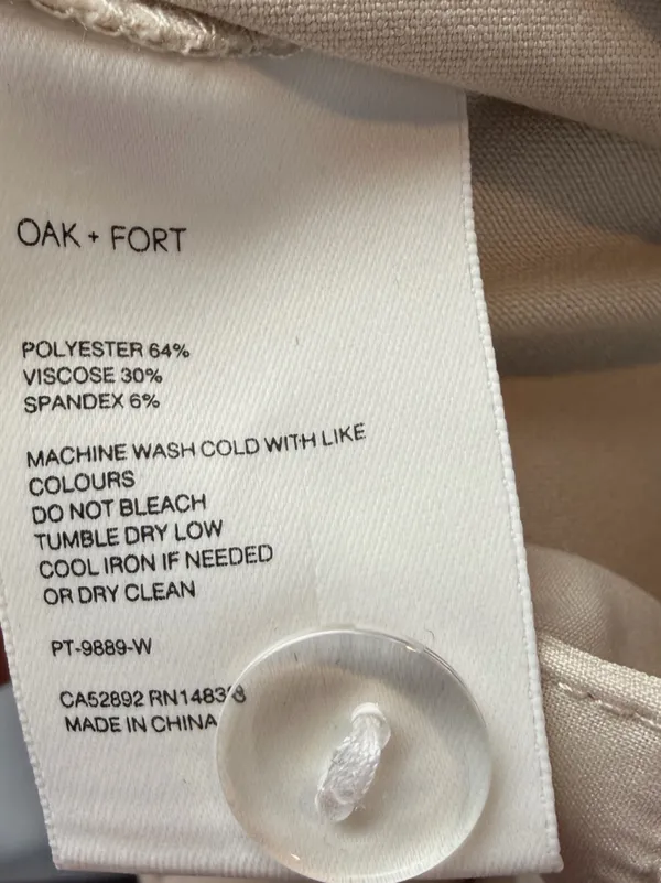 NWT OAK + FORT Wide Leg Suiting Pant in Oatmeal‎ Size 4 - Image 8