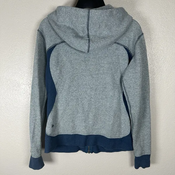 Lululemon Scuba Full Zip Hoodie Womens Size 6 Heather Blue Sweatshirt Active - Image 4