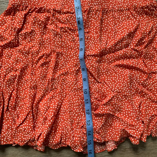 Loft Florence Burnt Orange Polka Dot Skirt S - Image 6