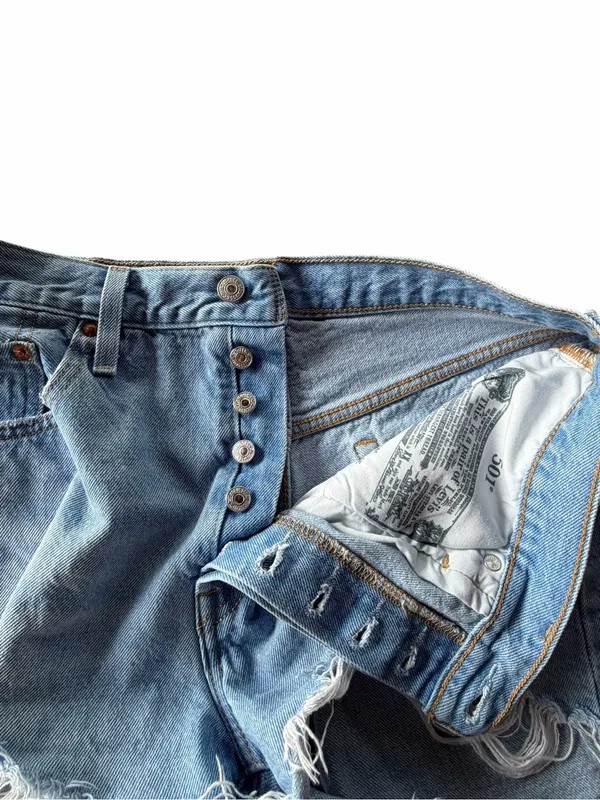 Levis Women's 501 Quiet Riot Hi Rise Shorts Size 31 #260187 - Image 14