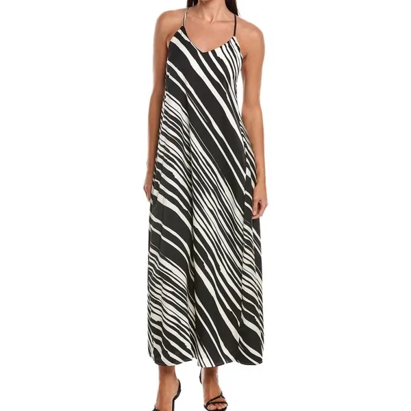 Nicole Miller Palma‎ Satin Maxi Dress Women's - Image 8