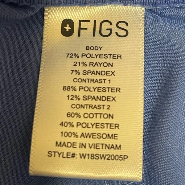 Figs Zamora Jogger Scrub Pants with Drawstring in Cell Blue - Image 16