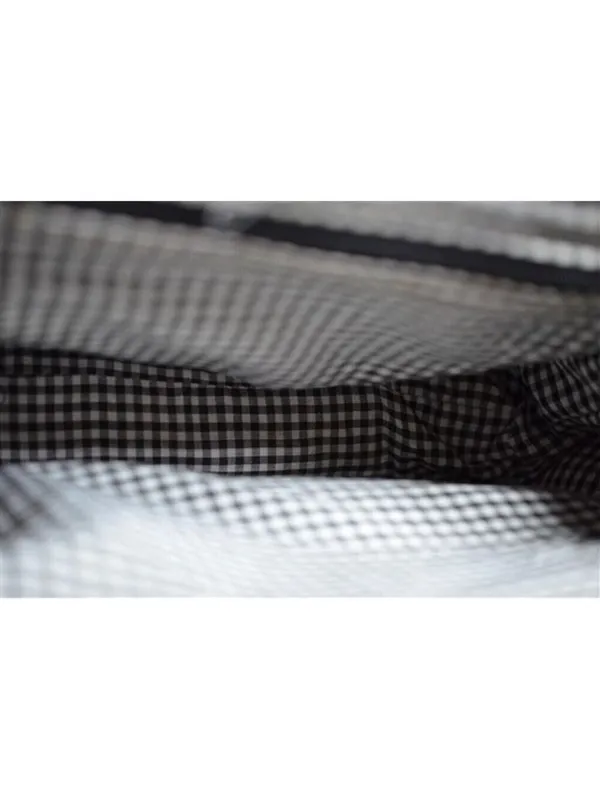 Kate Spade Sam Icon Nylon Vtg. Shoulder Bag with B/W Gingham Interior - Image 6