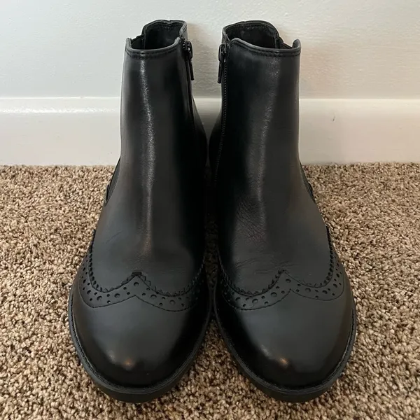 Black David Tate Tisa Leather Boots Size 9.5 - Image 2