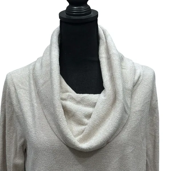 Barefoot Dreams CozyChic Ultra Lite Coastal Cowl Neck Tunic Sand Dune Size‎ M - Image 2