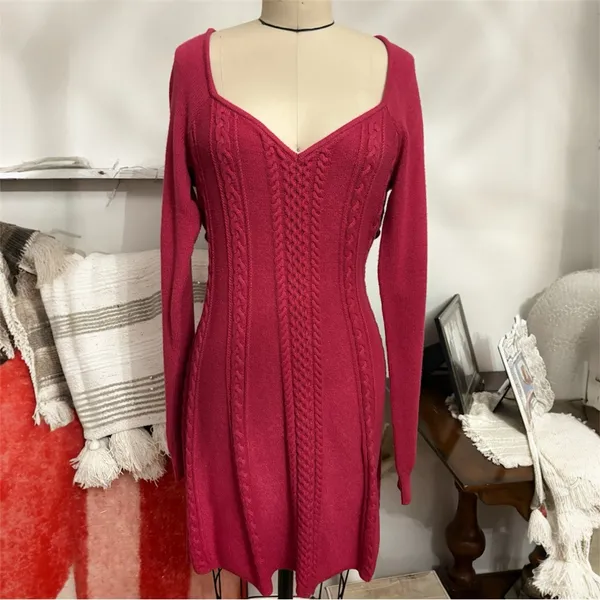 New Free People Small World Sweater Dress Size Large - Image 5