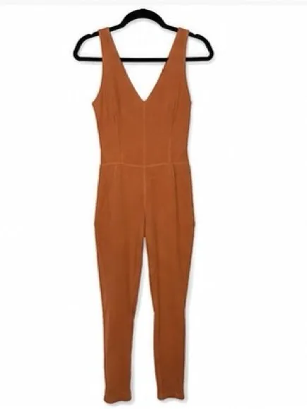 Free People FP Movement Never Better One Piece Jumpsuit Sequoia Brown NEW XS - Image 4