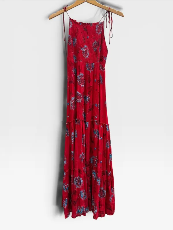 Free People Intimately Smocked Floral Tiered Dress - Image 3