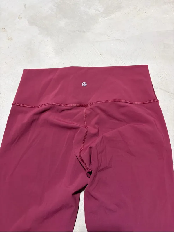 Lululemon Wunder under high-rise Burgundy Leggings 10 - Image 3
