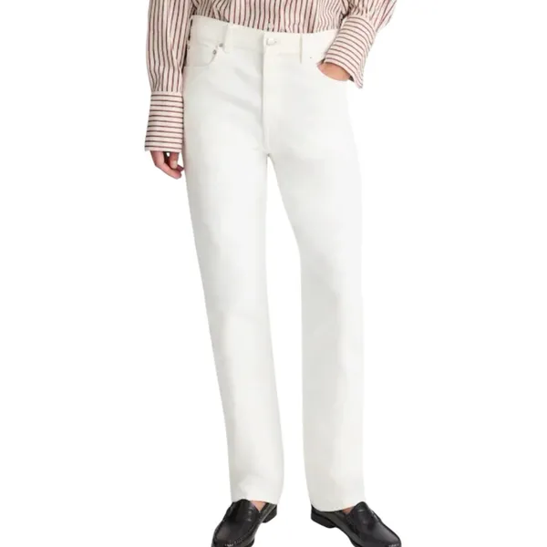 NWT Alexa Chung X Madewell Slim Boyfriend Jeans Tile White Women’s Size 23 - Image 2