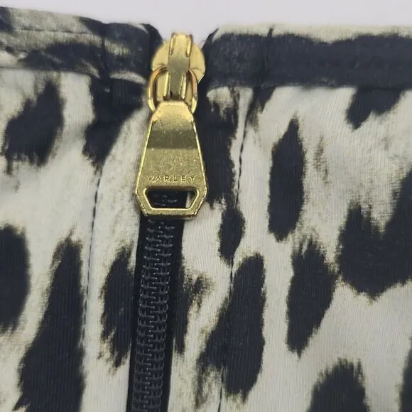 Varley 75N Animal Print Bikini Top‎ Front Zipper Size Large - Image 3