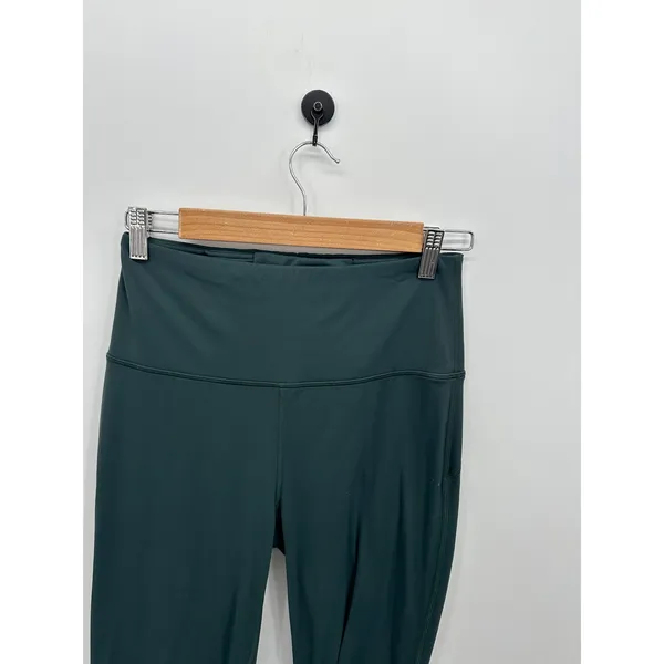 Quince Women High Waisted Flare Leggings Forest Green Size S Athleisure Yoga - Image 6