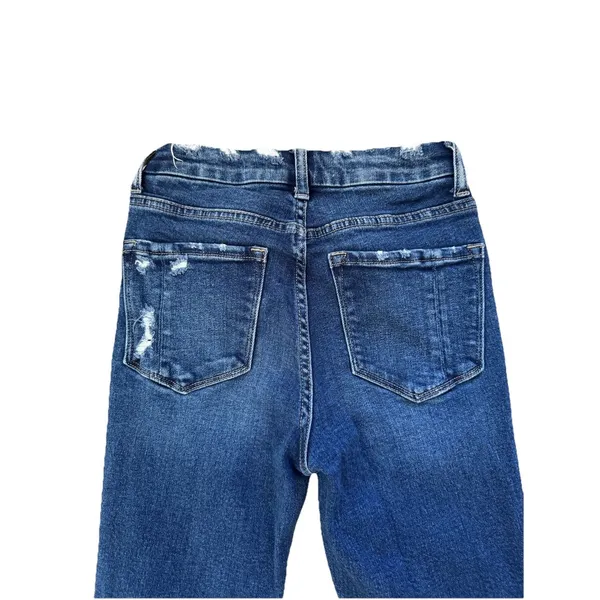 Vervet Jeans Womens 25 Blue Denim Stretch Mid Rise Fray Distressed Ankle Skinny‎ - Image 7