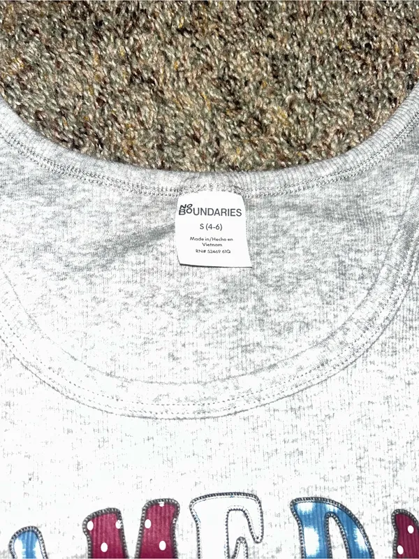 No Boundaries Gray 'Game Day' Graphic Tank Top with Blue and Burgundy Lettering - Image 3