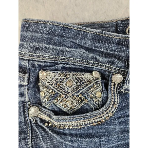 GRACE IN LA Jeans Women's Size 5 Bling Pockets 28 x 28 ish Medium Wash Soft!‎ - Image 16