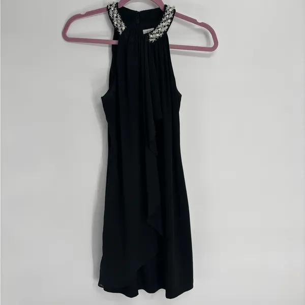 Vintage Cache’ Women’s Knee Length Beaded Neck Dress - Image 4
