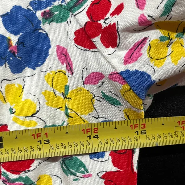 Rixo for Target Women's Linen Rayon Multi Floral‎ Puff Sleeve Button Dress 2 NWT - Image 8