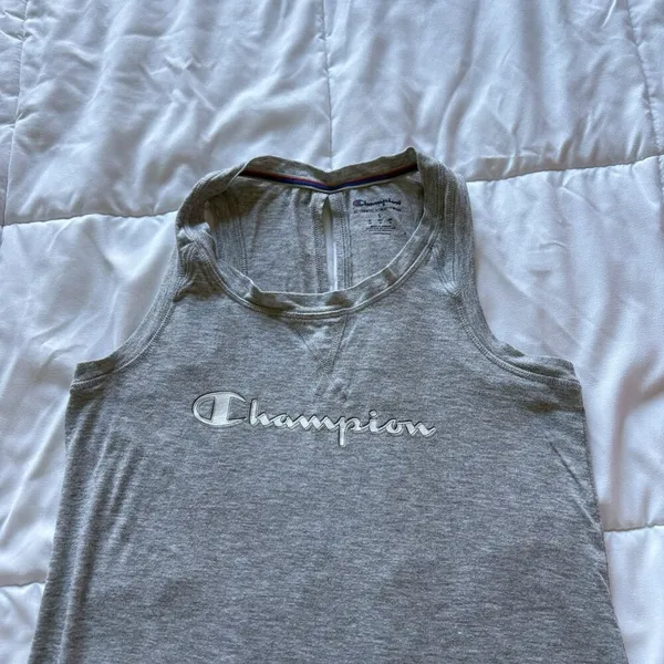 Champion Womens‎ Size Small Gray Classic Graphic Tank Top Breathable Activewear - Image 2