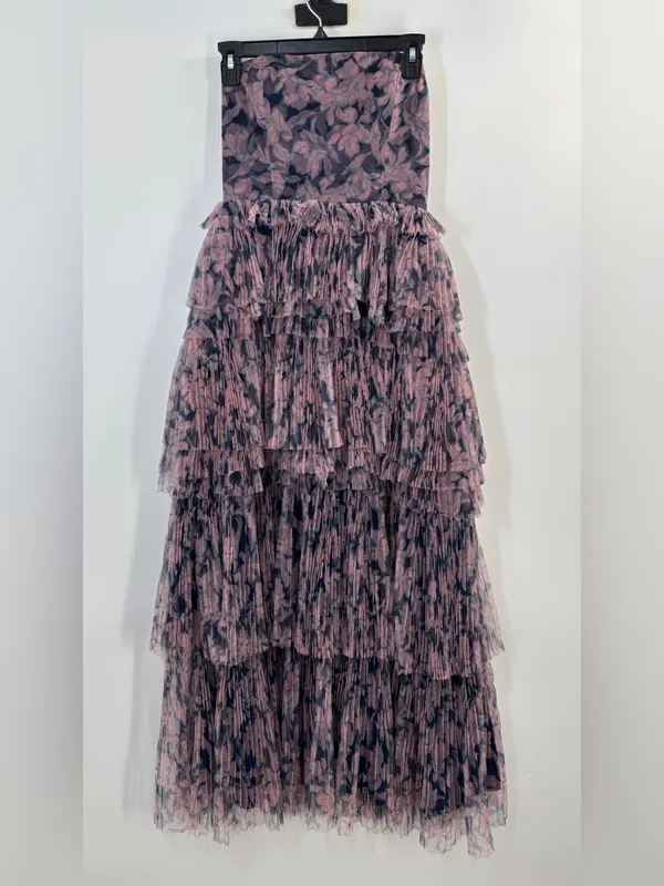 Hutch Outline Floral Tiered Strapless Maxi Dress - Image 4