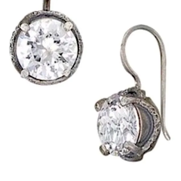 SILPADA Sterling Silver Faceted Round Cut Cubic Zirconia Center Stage Earrings - Image 8