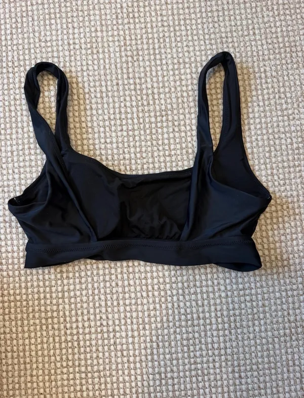 Aerie Bikini Top Scoop Wide Strap Black - Image 4