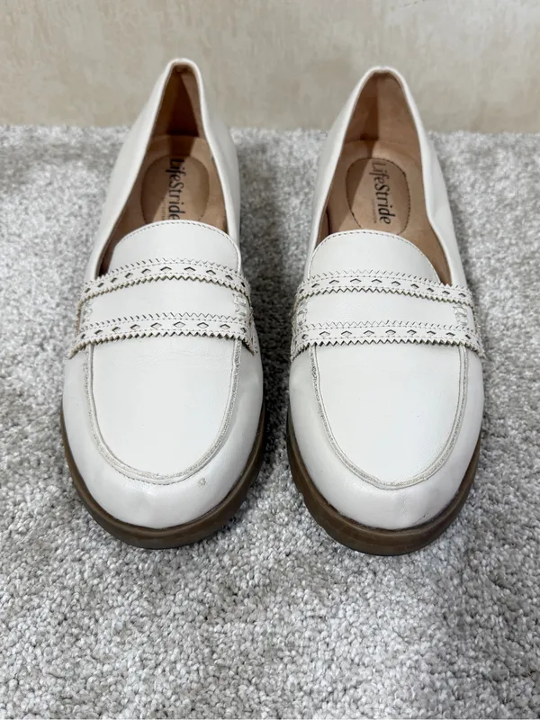 Life Stride Women’s London Loafers Slip On Shoes Comfort in Bone White 7 - Image 2