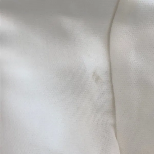 Ivory Ruffle Jacket Lightweight Zip Front Cropped Blazer Lined Size Small NWT White - Image 9