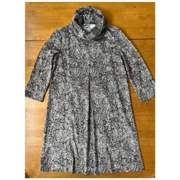 Tyler Boe Kim Faux Suede Dress Multi Animal Print Midi Pockets Casual, Size‎ S - Image 3