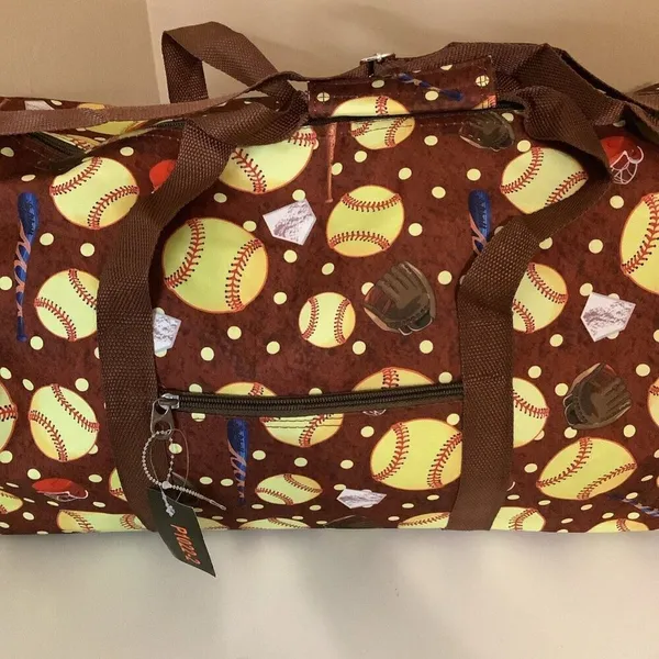 Softball Printed Oversized Duffel Gym. New With Tags - Image 2